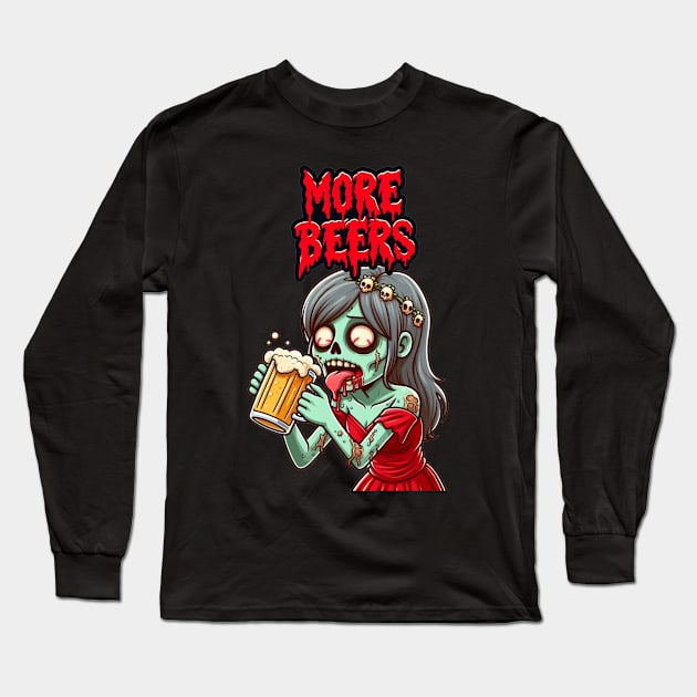 The Undead Party Girl Long Sleeve T-Shirt by CAutumnTrapp